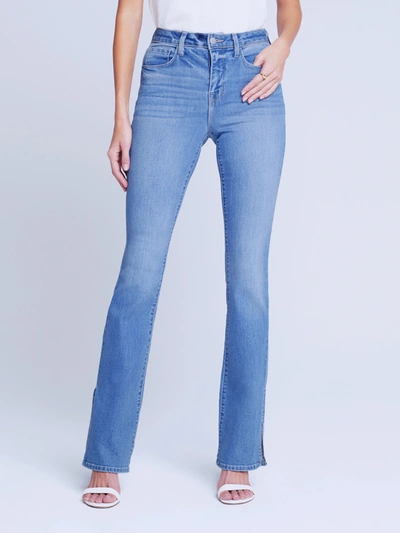 L Agence Abilene High Rise Baby Bootcut Slit Jeans In Alamo