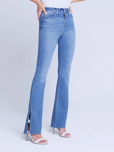 L Agence Abilene High Rise Baby Bootcut Slit Jeans In Alamo