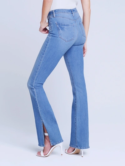 L Agence Abilene High Rise Baby Bootcut Slit Jeans In Alamo
