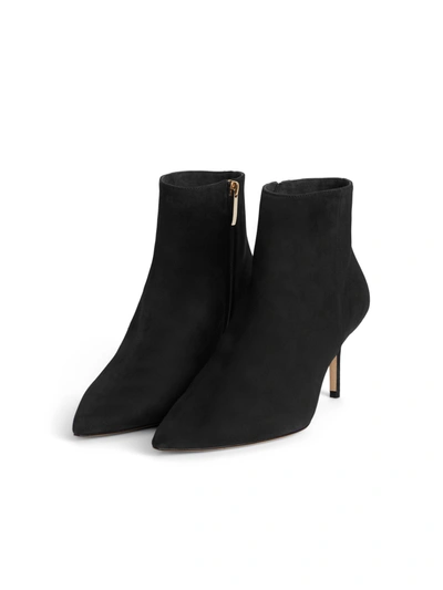 Shop L Agence Aimee Bootie In Black Suede