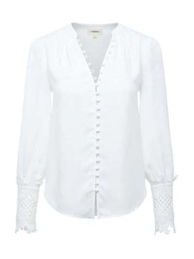 Shop L Agence Ava Blouse In Ivory