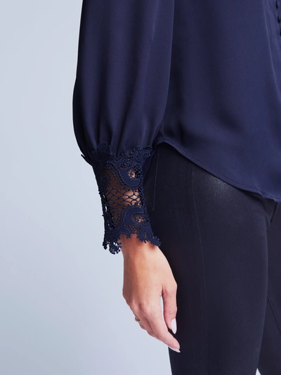 Shop L Agence Ava Blouse In Midnight