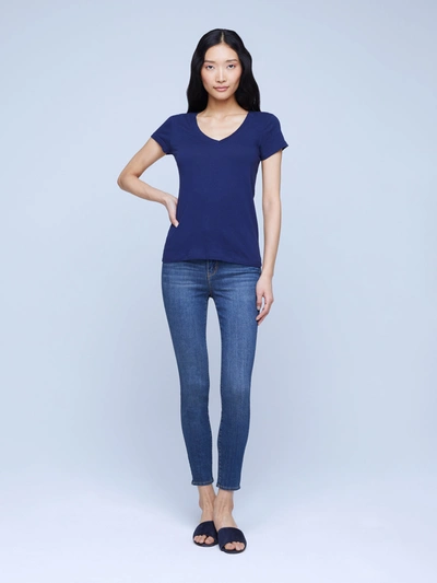 L Agence Becca Tee In Navy