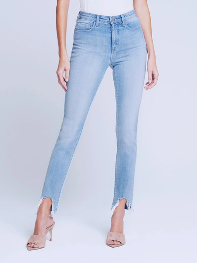 L'agence Sneeki Low Rise Straight Leg Sneaker Jeans In Olympia In Lasso