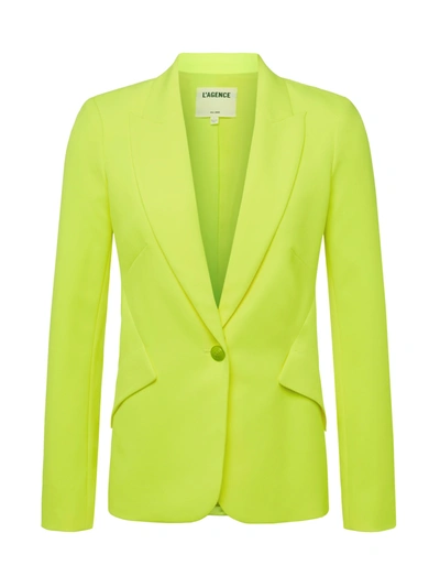 Shop L Agence Chamberlain Blazer In Chartreuse