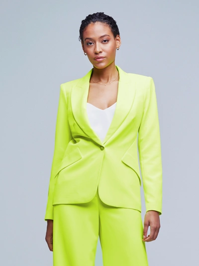 L Agence Chamberlain Blazer In Chartreuse