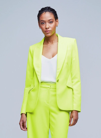 Shop L Agence Chamberlain Blazer In Chartreuse