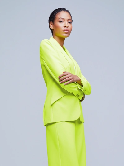 Shop L Agence Chamberlain Blazer In Chartreuse