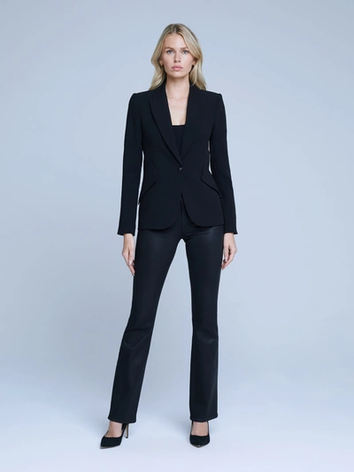 Shop L Agence Chamberlain Blazer In Black/black