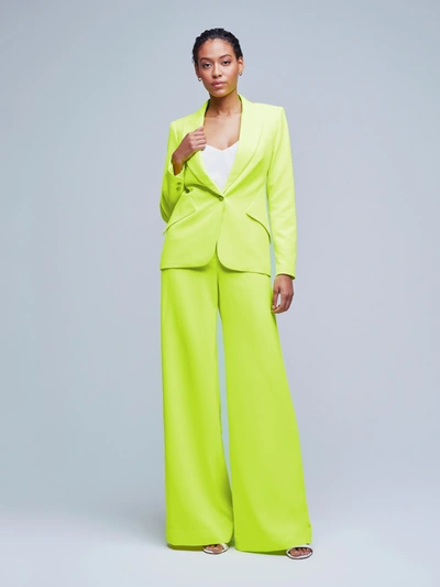 L Agence Chamberlain Blazer In Chartreuse