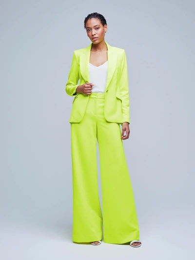 L Agence Chamberlain Blazer In Chartreuse