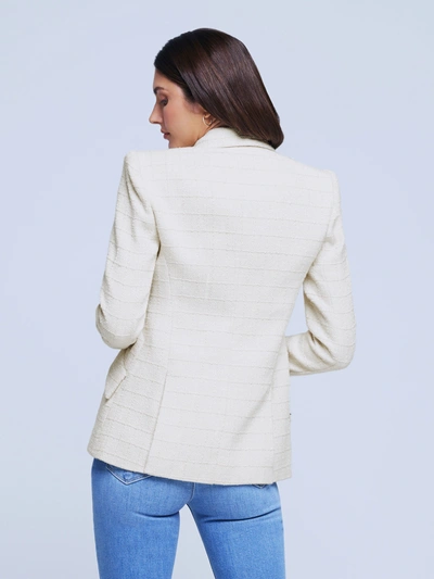 L Agence Chamberlain Blazer In Ecru/vintage Safari