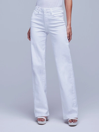 Shop L Agence Clayton Wide-leg Jean In Blanc