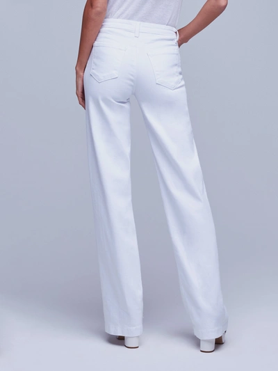 L Agence Clayton Wide-leg Jean In Blanc