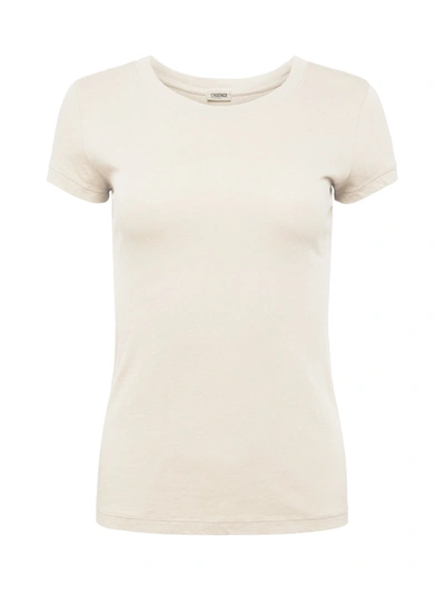 Shop L Agence Cory Cotton Scoopneck Tee In Vintage White