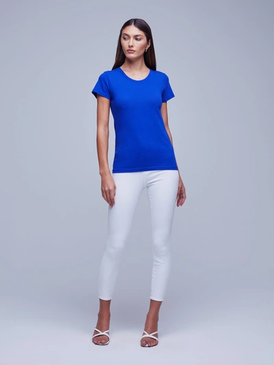 Shop L Agence Cory Tee In Surf Blue