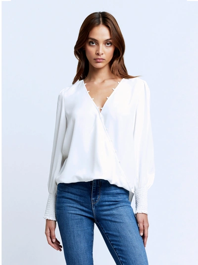 Shop L Agence Enzo Blouse In Ivory