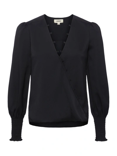Shop L Agence Enzo Blouse In Black