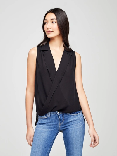 Shop L Agence Freja Blouse In Black