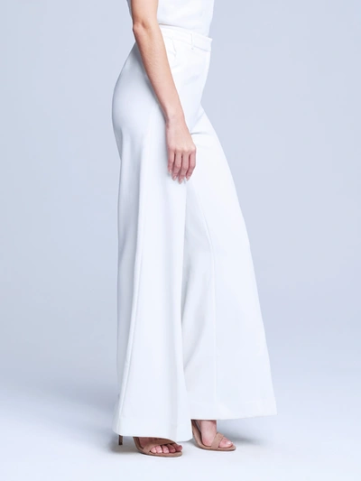 Shop L Agence Gavin Wide-leg Pant In White