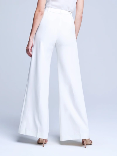 Shop L Agence Gavin Wide-leg Pant In White