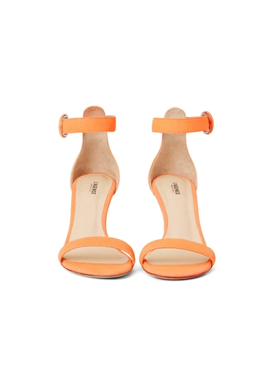 Shop L Agence Gisele Sandal In Bright Orange Suede