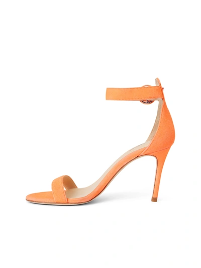 Shop L Agence Gisele Sandal In Bright Orange Suede