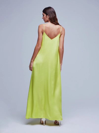 L Agence Hartley Trapeze Slipdress In Lime