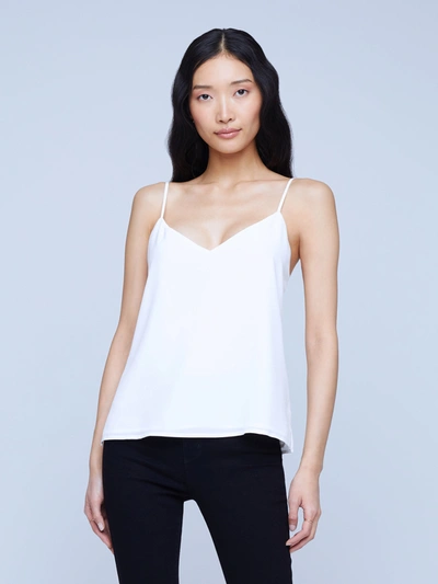 Shop L Agence Jane Camisole Tank In Ivory