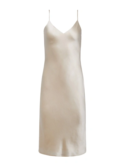 L Agence Jodie V-neck Silk Slip Dress In Champagne