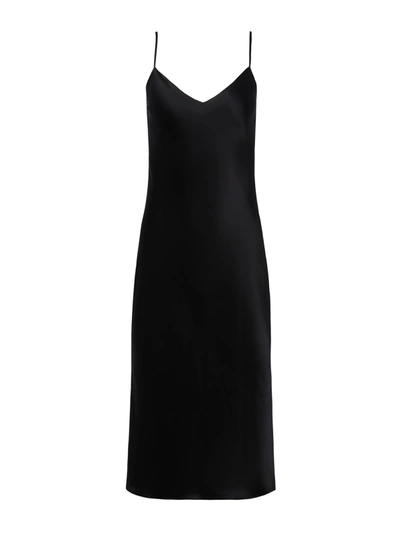 Shop L Agence Jodie Silk Slip Dress In Black