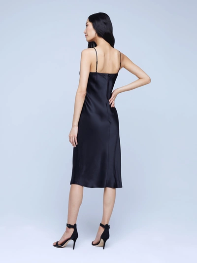 L'agence Narissa Embellished Shirred Midi Dress In Black