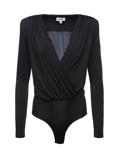 Shop L Agence Kallie Bodysuit In Black