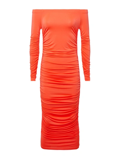 Shop L Agence Kamali Dress In Neon Orange