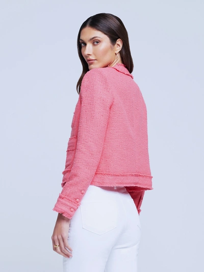 Shop L Agence Keaton Jacket In Coral Rose