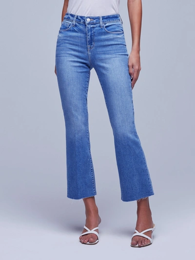 Shop L Agence Kendra Cropped Flare Jean In Alamo