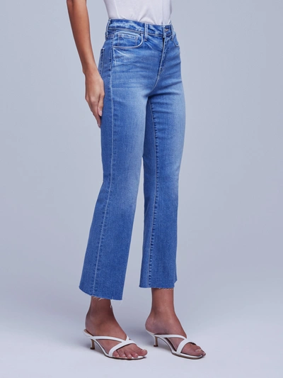 Shop L Agence Kendra Cropped Flare Jean In Alamo