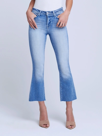 Shop L Agence Kendra Cropped Flare Jean In Balboa