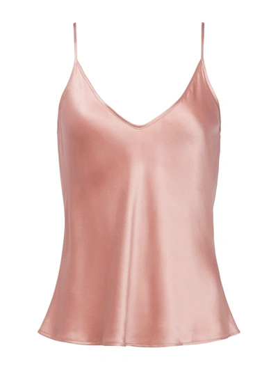 L Agence Lexi Silk Camisole In Rose Tan
