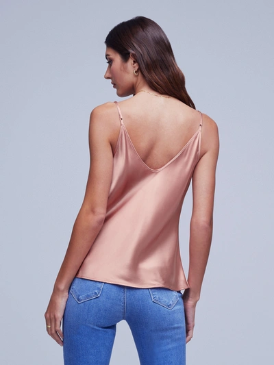 L Agence Lexi Silk Camisole In Rose Tan