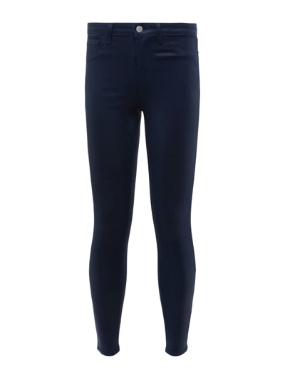 Shop L Agence Margot Coated Skinny Jean In Navy Coated