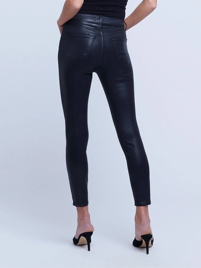 Shop L Agence Margot Coated Skinny Jean In Black Coated
