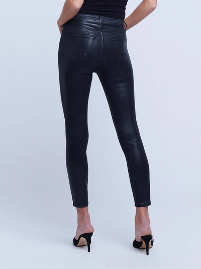 L Agence Margot Coated Jean In Black Coated