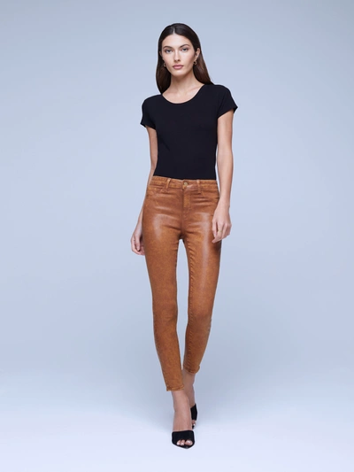 L Agence Margot Coated Jean In Java Mineral Coated