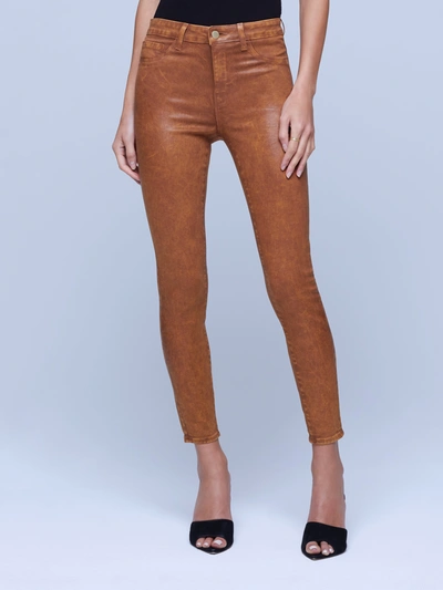 L Agence Margot Coated Jean In Java Mineral Coated
