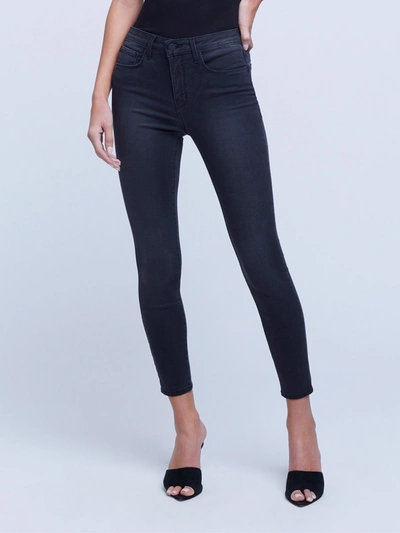 Shop L Agence Margot Skinny Jean In Dark Graphite