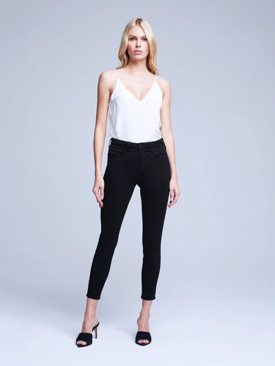 Shop L Agence Margot Skinny Jean In Noir