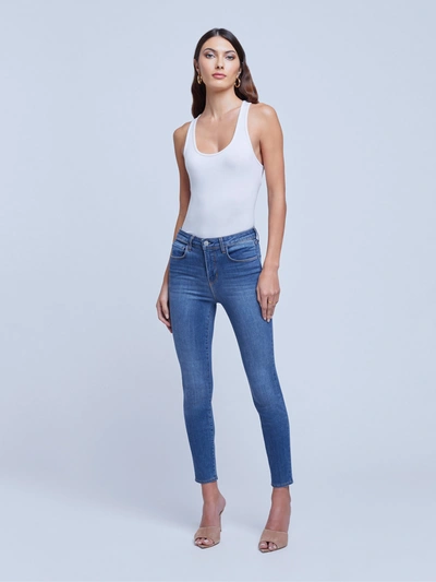 Shop L Agence Margot Skinny Jean In Light Vintage