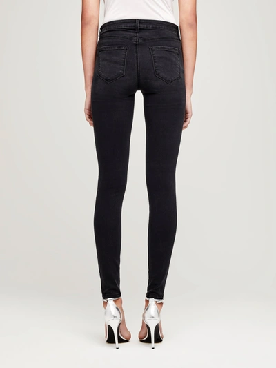 L Agence Josie Velvet Jean In Noir In Dark Graphite