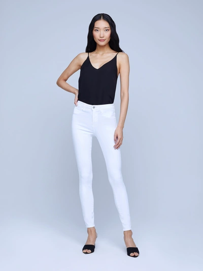 L Agence Margot High-rise Skinny Jean In Blanc In Blanc